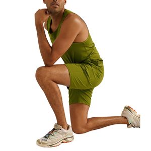 Shorts de sport décontractés pour hommes, taille mi-haute, motif uni, tricotés, fermeture élastique, séchage rapide, 94% polyester 6% élasthanne, service OEM - Product Image 4