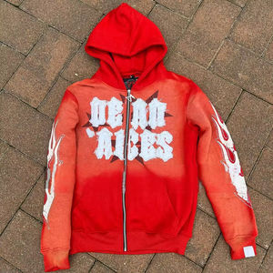 Unisex Heavyweight Cotton Fleece <b>Hoodie</b> <b>Men's</b> Acid Wash Flared Sweatpants Streetwear for Autumn Plus Size USA Size Hooded - Product Image 1