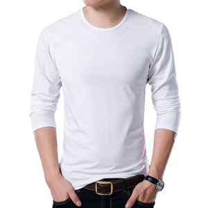 OEM conception personnalisée hommes à manches longues 100% coton t-shirts mode chemise hauts pour hommes hiver imprimé t-shirt à manches longues - Product Image 6