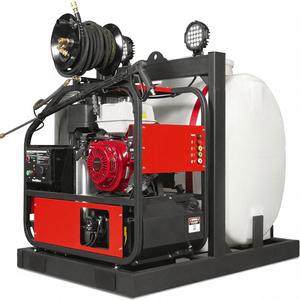 Offre Spéciale : Nettoyeur Haute Pression à Eau Chaude 4000 PSI 4 GPM 389CC 11.7HP avec Moteur à Démarrage Électrique, Monté sur Châssis avec Réservoir de 175 Gallons - Product Image 1