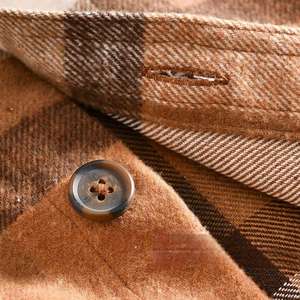 Offre Spéciale 100% coton chemise en flanelle à manches longues pour hommes conception à carreaux personnalisable avec tissu tricoté teint en fil à basse quantité minimale de commande - Product Image 6