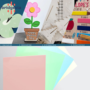 Lámina Acrílica Macaron Pastel Arcoíris de 3mm, Flexible, 100% PMMA, para Grabado, Joyería, Manualidades, Señalización, Exhibición Comercial - Product Image 3