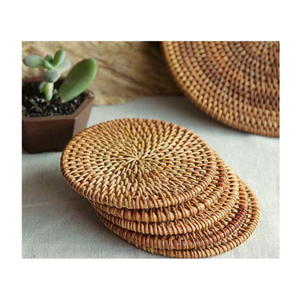 Produits naturels Tenture murale Assiette en jonc de mer Set de décoration en rotin et cosse de maïs Set de table pour fruits Décoration intérieure Made In Vietnam - Product Image 1