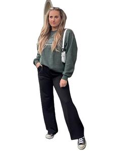 Pantalons de yoga confortables à taille haute, pantalons de yoga pour l'entraînement, pantalons de yoga droits à jambes larges, pantalons de yoga pour femmes grandes tailles - Product Image 5