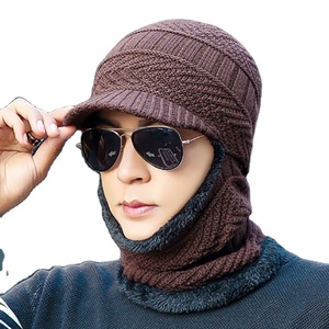 YIWU Hiver Thermique Masque Visage Coupe-Vent Polaire Vélo Cagoule Confortable Tricoté Chapeau pour Ski Cyclisme Capuche Commune Foulard - Product Image 6