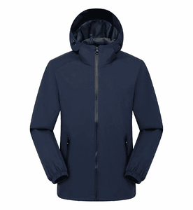 Veste de sport unisexe légère, coupe-vent, imperméable, respirante, à col montant, tricotée, séchage rapide, pour course à pied, randonnée en extérieur, avec capuche et fermeture éclair - Product Image 3