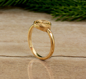 Nuevo 2024 geométrico espiral textura abierto Ajustable anillo mujer dedo joyería 18K oro sólido latón anillo mujer moda Acc - Product Image 4