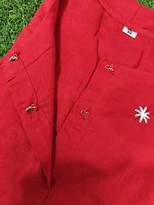 ชุดเดรสสำหรับสาวออฟฟิศชุดเดรสเสื้อยืดผ้าฝ้ายตะวันตกแบบลำลองปักกระดุมด้านหน้าทรงหลวมแบบหวาน - Product Image 6