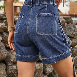 Pantalones vaqueros cortos transpirables al por mayor para mujer último estilo diseño personalizado pantalones vaqueros cortos para mujer - Product Image 3