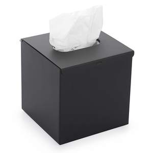 ที่ใส่กระดาษทิชชูโลหะเคลือบสีดำ สำหรับใช้ได้ทุกฤดูกาล ดีไซน์โดดเด่น เหมาะสำหรับงานแต่งงาน งานเลี้ยง งานจัดเลี้ยง ใช้เป็นที่ใส่กระดาษเช็ดปาก - Product Image 1