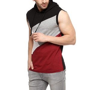 Camiseta Deportiva Personalizada para Hombre, 100% Algodón, Sin Mangas, con Capucha y Bordado 3D para Fisicoculturismo y Fitness - Product Image 2