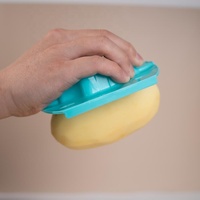 2-in-1 Handmatige Plastic Groentehakker Mandoline Snijder Ui Aardappel 2,5 mm Medium Julienne Gepatenteerde Handbeschermer Vaatwasmachinebestendig