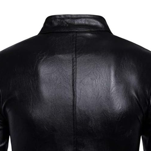 Veste en cuir pour homme personnalisable à succès avec tissu en toile Écologique Respirant Imperméable Coupe-vent Style urbain - Product Image 6