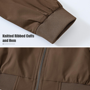 Blouson aviateur imperméable en nylon de haute qualité pour homme, design stylé de type varsity avec lettres, poches décoratives, hiver - Product Image 5