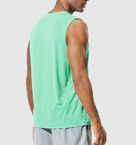 Wholesale Custom Gym Tank Top Customized Design with Soft Sleeveless Bottom Plus Size Tank Top For Men - Product Image 2