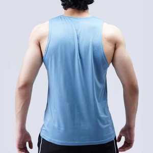 Camiseta sin Mangas Deportiva Personalizada al por Mayor de Alta Calidad para Hombre, Cuello Redondo Acanalado, Secado Rápido, Transpirable, para Gimnasio y Fitness de Verano - Product Image 5