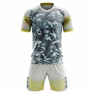 ชุดกีฬาฟุตบอลคอวีเสื้อฟุตบอลแขนสั้นเสื้อท่อนบนเครื่องแบบฟุตบอล - Product Image 6