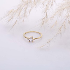 Pear Drop Cut <b>CZ</b> Stone Cluster <b>Ring</b> Wedding Party Turkish Handmade 925 Sterling Silver Jewelry - Product Image 2