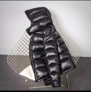 New Stylish Customized Shinny Bubble Full Zipper Hooded Winter Customized Puffer Black Hood Puffer <b>Jacket</b> - Product Image 6