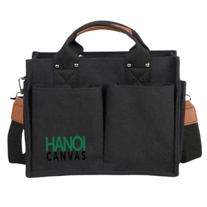 กระเป๋าผ้าแคนวาสแบบมีหูหิ้วทำจากผ้าฝ้ายเป็นมิตรกับสิ่งแวดล้อม12ออนซ์ใช้ซ้ำได้สำหรับไปโรงเรียนได้รับการรับรอง - Product Image 3