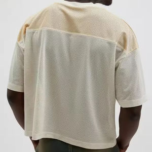 เสื้อกีฬาฟุตบอลและฮ็อกกี้น้ำแข็งย้อนยุคแนววินเทจตาข่ายผ้าโพลีเอสเตอร์แห้งเร็ว - Product Image 6