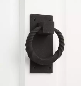 Heurtoir de porte de style rustique forgé à la main élégant fer métal durable pour la maison hôtel villas - Product Image 1