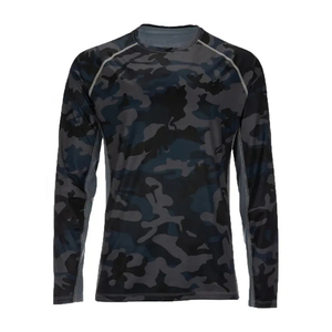 1/4 fermeture éclair bouton court à manches longues chemises de pêche protection UV séchage rapide personnalisé - Product Image 4