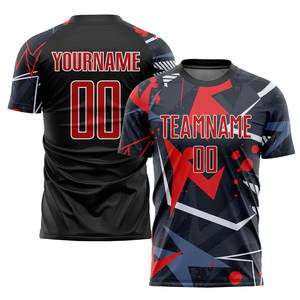 Maillot de football en vente directe d'usine pour hommes et femmes, respirant, léger, manches courtes, col en V, 100% polyester, couleurs personnalisables - Product Image 5