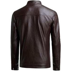 Chaqueta de Motociclista Entallada Personalizada de Fábrica para Hombre, Chaqueta de Cuero Genuino de Alta Calidad para Hombre - Product Image 4