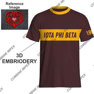 Venta al por mayor de alta calidad 100% algodón de gran tamaño Iota Phi Beta hombro caído camiseta antiarrugas impresión personalizada DTG para hombres - Product Image 2