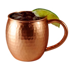 Hot Sale Prices 100% pure copper Moscow mule <b>mug</b> solid <b>Plain</b> copper <b>mug</b> for drinking cocktail Beer Water <b>mug</b> - Product Image 2