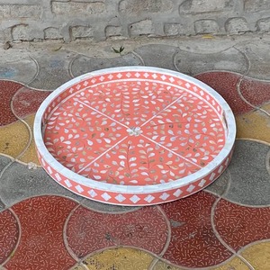 ถาดเสิร์ฟไข่มุกสำหรับอาหารเช้าบนเตียงในโอกาสพิเศษถาดเสิร์ฟแบบทำมือหรูหราเป็นมิตรต่อสิ่งแวดล้อม - Product Image 3