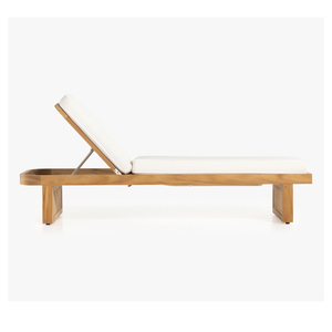 Chaise longue en teck et rotin, fabriquée à la main en Indonésie - Product Image 2