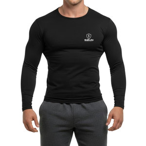 Camisetas de Compresión para Hombre, Talla Grande, Corte Ajustado, Manga Larga, Casuales, Ecológicas, de Secado Rápido y Transpirables - Product Image 1
