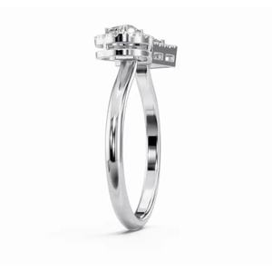 Toi et Moi หัวใจและเจ้าหญิงฮาโลแลปโตแหวนเพชรสำหรับปลูกใน9K 14K 18K สีเหลืองกุหลาบขาวทองเครื่องประดับสำหรับงานหมั้น - Product Image 2