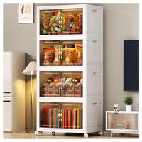 Étagère de rangement multifonctionnelle pour la cuisine, armoire de rangement pliable en plastique pour les jouets des enfants