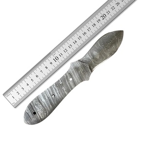 Couteau JEXMOO personnalisé fait à la main en acier Damas, lame vierge multifonctionnelle à motif goutte de pluie, avec un cadeau parfait, couteau pour usage extérieur - Product Image 5