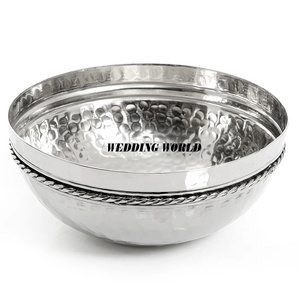 Bol à chocolat martelé en métal, classique, élégant, fait à la main, bol à bonbons, plaqué nickel, bol à chocolat design - Product Image 1