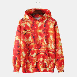 Sweat à capuche d'hiver avec capuche Sublimation Polyester Fabric Solid Pattern Comfortable Fit Hoodie For Men - Product Image 1