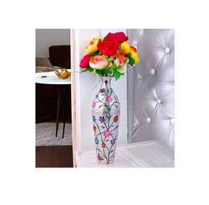 Florero de mesa de decoración con forma de botella de vástago de latón, estilo moderno de Metal, jarrón de decoración para bodas y fiestas - Product Image 6