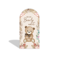 Lot de 3 supports de toile de fond Chiara Arch avec housse en tissu tendu imprimée sur mesure pour photomaton, idéal pour les décorations de baby shower et de mariages