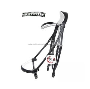 Logotipo personalizado del fabricante internacional de Adams, brida ostentosa, carreras de caballos ecuestres, equipo de equitación de cuero, mayorista - Product Image 1