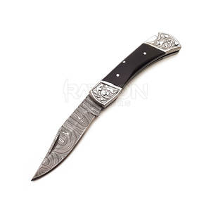Cuchillo de caza de Damasco de alta calidad para aventuras al aire libre y uso de supervivencia personalizable soporte DIY de grado OEM - Product Image 1