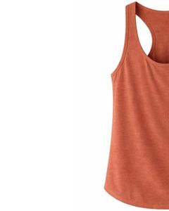 Manufacturer Customized Women <b>Rust</b> Orange Racerback TankTop Sleeveless O Neck Soft Stretch Casual Workout Fitness Gym SummerVest - Product Image 2