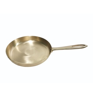 Brass Metal Fry <b>Pan</b> With Long Handle Gold Polish For Home Kitchen Cookware Stovetop Cooking <b>Pan</b> Durable Frying <b>Pans</b> - Product Image 2