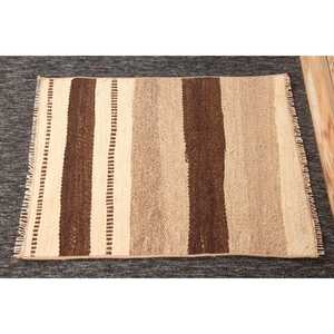 Tapis vintage KLM 2,1x2,5 pieds, tapis turc rayé beige brun - Product Image 5