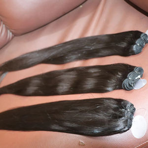 High Quality 100% Unprocessed Indian Virgin Remy <b>Hair</b> <b>Extensions</b> Straight Wave Soft Texture Wigs Smooth High Quality Raw Wavy - Product Image 1