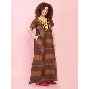 Camisón 100% Algodón Supersuave con Bolsillo Bordado, Logotipo Personalizado, Cierre Elástico en la Cintura, Tejido ODM Súper Cómodo - Product Image 1