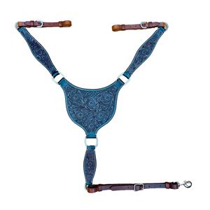 Collar de pecho con diseño de gladiador de estilo occidental tallado y mecanizado antiguo Cuero de calidad premium para montar a caballo - Product Image 1