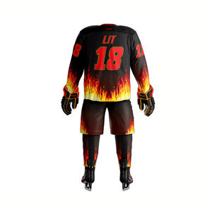 Uniforme de hockey sobre hielo con logotipo de equipo personalizado, conjuntos ligeros de poliéster transpirable 100% de alta calidad, superventas - Product Image 3